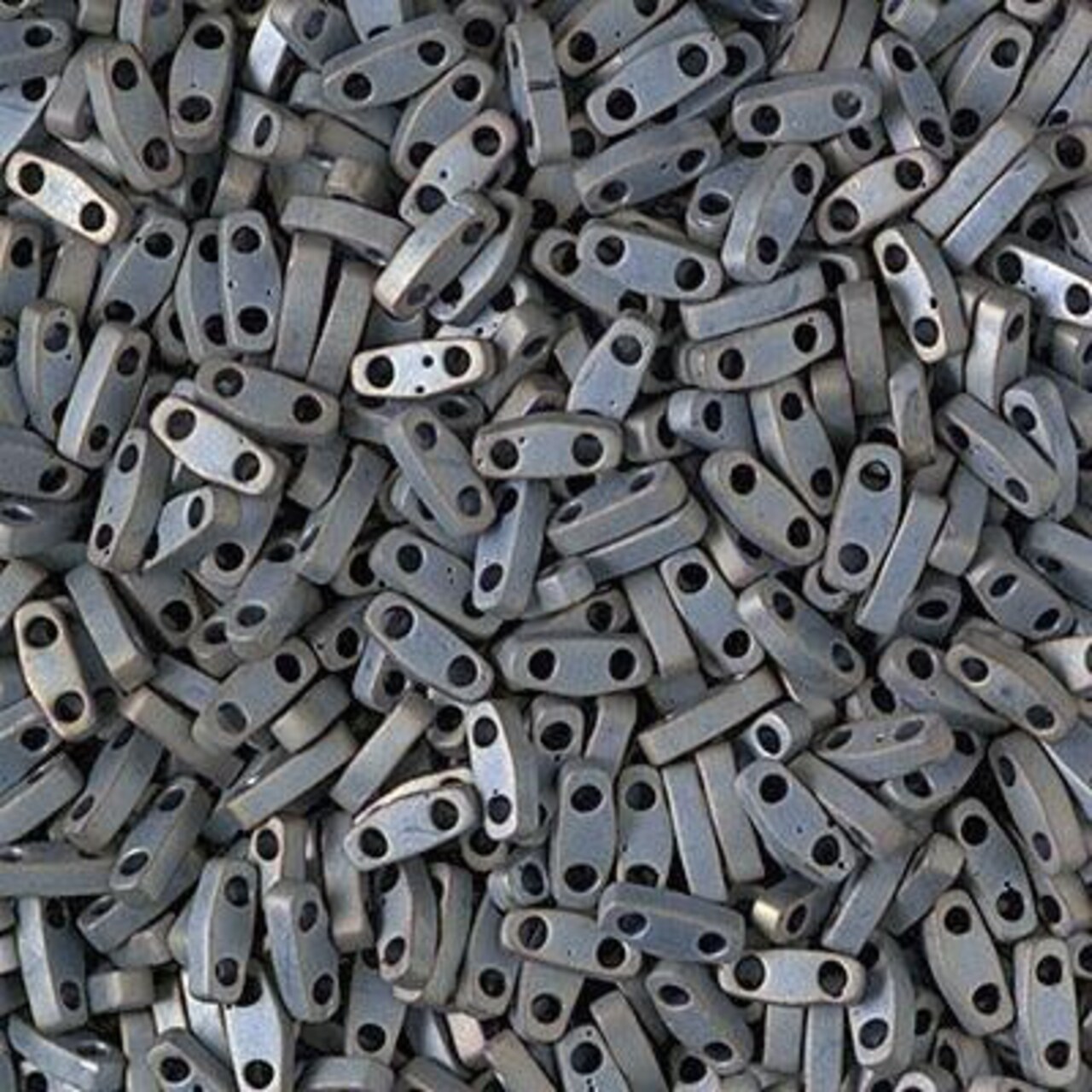 Miyuki Quarter Tila Bead, QTL-2002, Matte Metallic Silver Gray